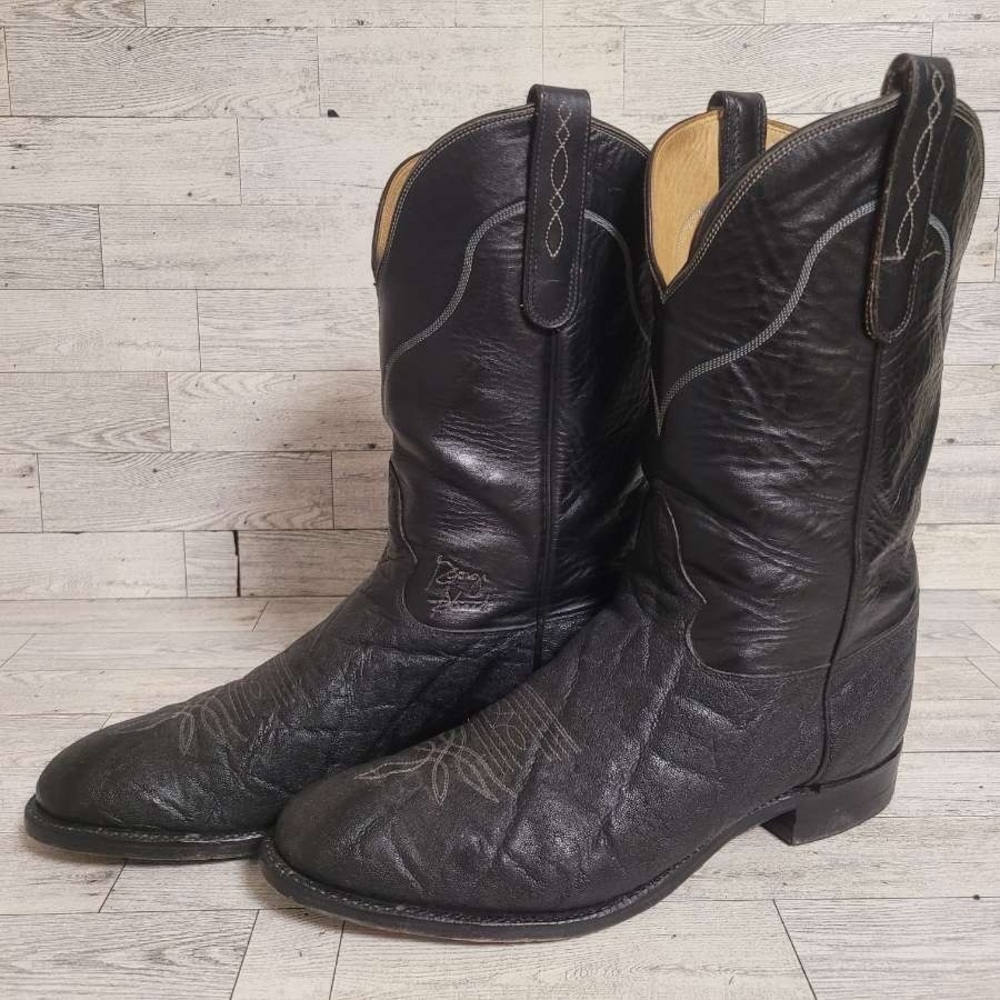 Tony Lama Western Exotic Africa Leather George Strait Cowboy Boots Men's 9.5 D